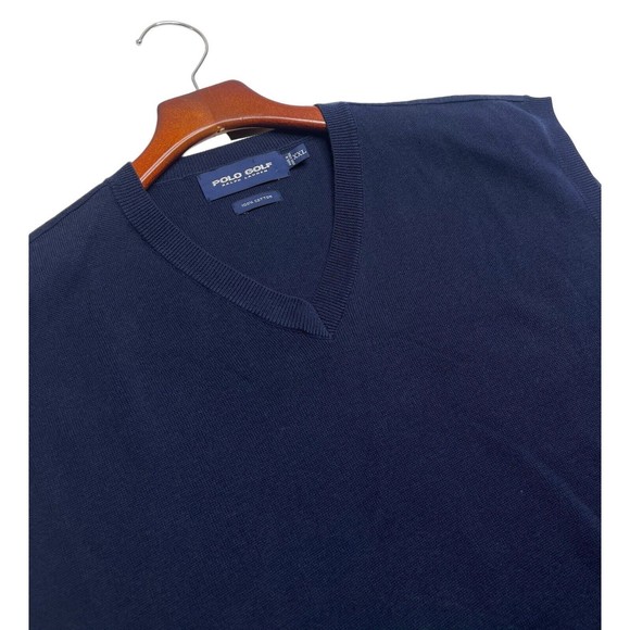 Ralph Lauren Other - Ralph Lauren‎ Men’s Cotton Navy Blue Golf  Vest Size XXL